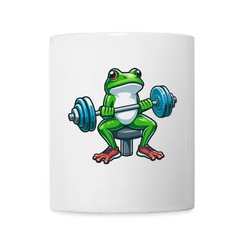 Starker Frosch Workout Hanteltraining - Tasse - Weiß - Vorne