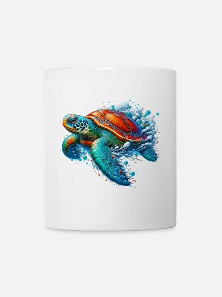 Schildkröte - Tasse - Weiß