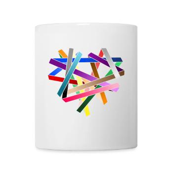 LOVE - kreuz und quer gewickelt - Tasse - Weiß - Vorne