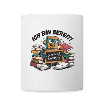 Einschulung erster Schultag kleiner Roboter - Tasse - Weiß - Vorne