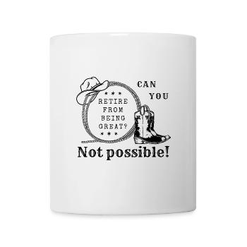 D’être génial à la retraite ? Impossible - Mug blanc - blanc - Devant