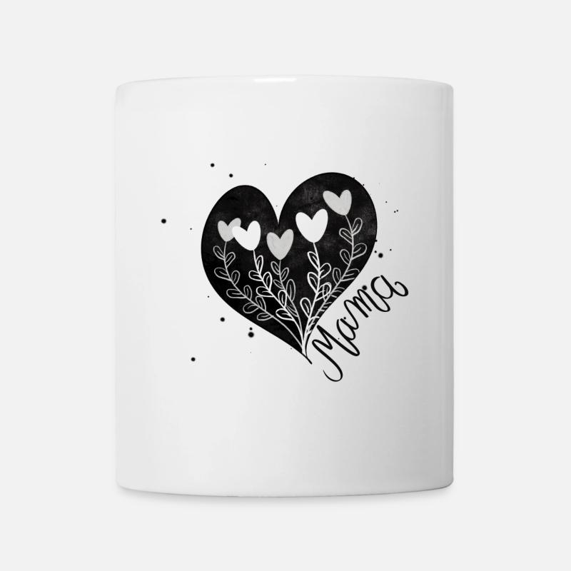 Mama Herz Muttertag - Tasse - Weiß