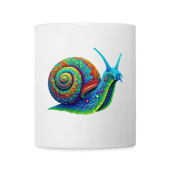 Schnecke - Tasse - Weiß - Vorne