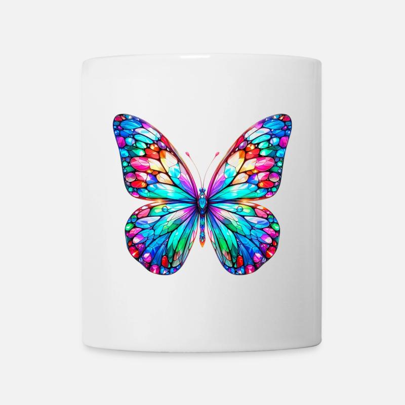 Schmetterling - Tasse - Weiß