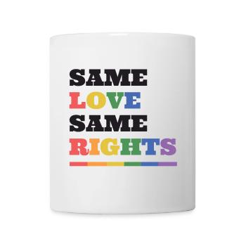 LGBTQ Pride Month - Gleiche Liebe, gleiche Rechte - Tasse - Weiß - Vorne