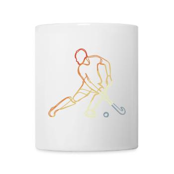 Vintage Feldhockey Skizze - Tasse - Weiß - Vorne