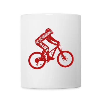 Mountainbike Motivation - Tasse - Weiß - Vorne