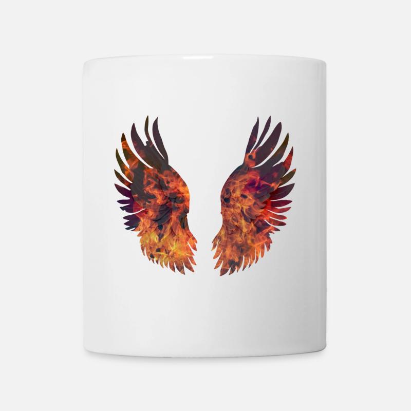 Hell brennende Flügel - Tasse - Weiß