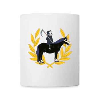 Rider Death Grim Reaper Horse Laurel Wreath Halloween - Mug - white - Front