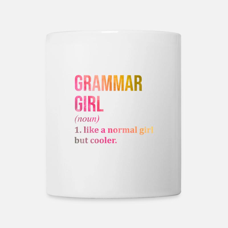 grammaire - Mug blanc - blanc
