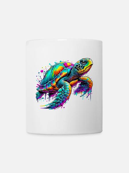 Schildkröte - Tasse - Weiß