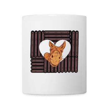 Muli Donkey Ungulate Heart Hearts Valentine's Day - Mug - white - Front