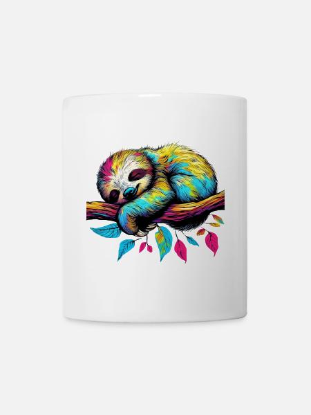 Faultier - Tasse - Weiß