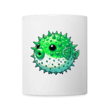 Kugelfisch - Tasse - Weiß - Vorne