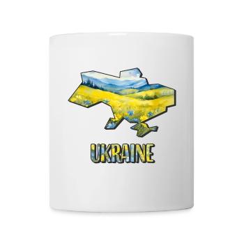 Watercolor Map Ukraine - Mug - white - Front