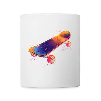 Skateboard Illustration - Tasse - Weiß - Vorne