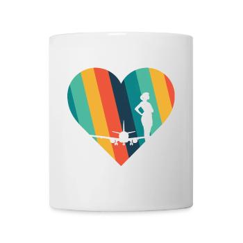 Stewardess Flugbegleiter - Tasse - Weiß - Vorne