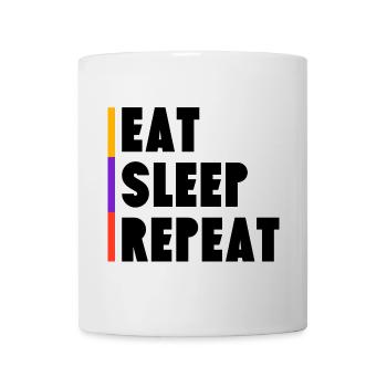 Eat - Sleep - Repeat - Tasse - Weiß - Vorne