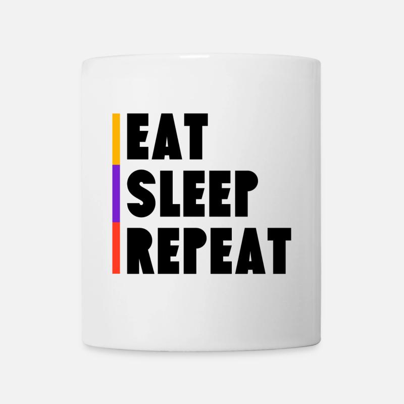 Eat - Sleep - Repeat - Tasse - Weiß