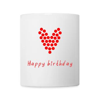 HAPPY BIRTHDAY. HAPPY BIRTHDAY. ANNIVERSARY. - Mug - white - Front