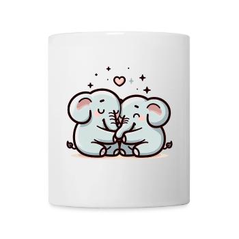 Two Elephants In Love - Tasse - Weiß - Vorne