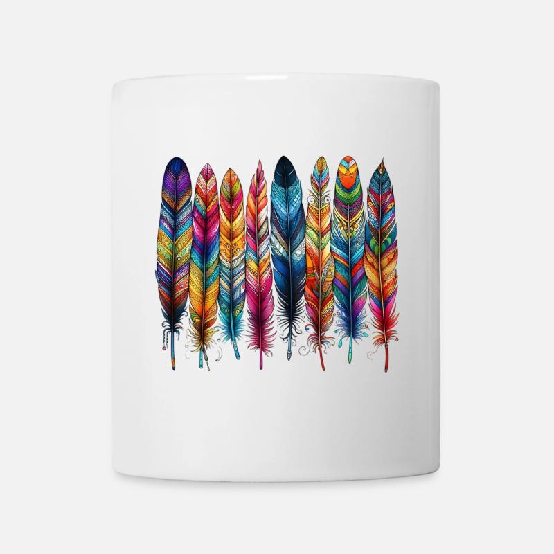 Feder - Tasse - Weiß