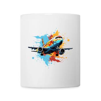 Flugzeug Graffiti - Tasse - Weiß - Vorne