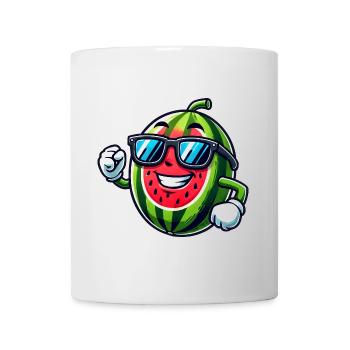 Cool pastèque Lunettes de soleil d’été Fruité - Mug blanc - blanc - Devant