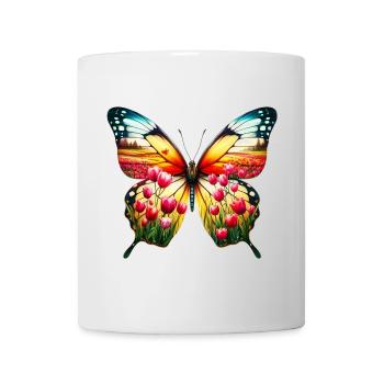 Butterfly tulips tulip Holland - Mug - white - Front
