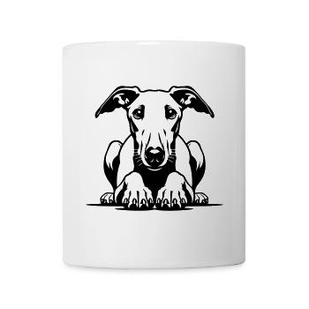 Tête de whippet avec pattes - Mug blanc - blanc - Devant