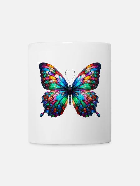 Schmetterling - Tasse - Weiß