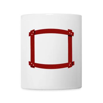 Cadre en bois incurvé - Mug blanc - blanc - Devant