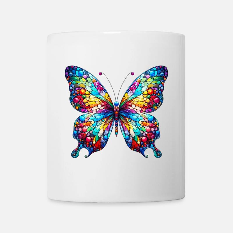 Schmetterling - Tasse - Weiß