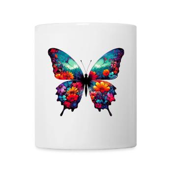 Schmetterling - Tasse - Weiß - Vorne