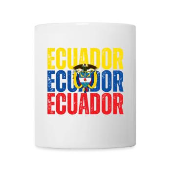 Drapeau de l’Équateur, fierté équatorienne - Mug blanc - blanc - Devant