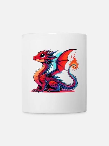 Drache - Tasse - Weiß