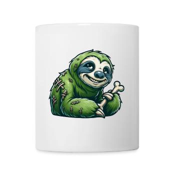 Halloween paresseux zombie dessin animé drôle - Mug blanc - blanc - Devant