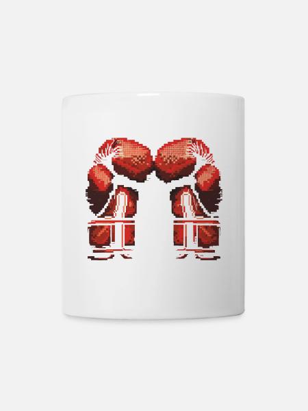 Kickboxhandschuhe Pixel - Tasse - Weiß
