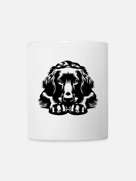 Flat-coated Retriever - Tasse - Weiß