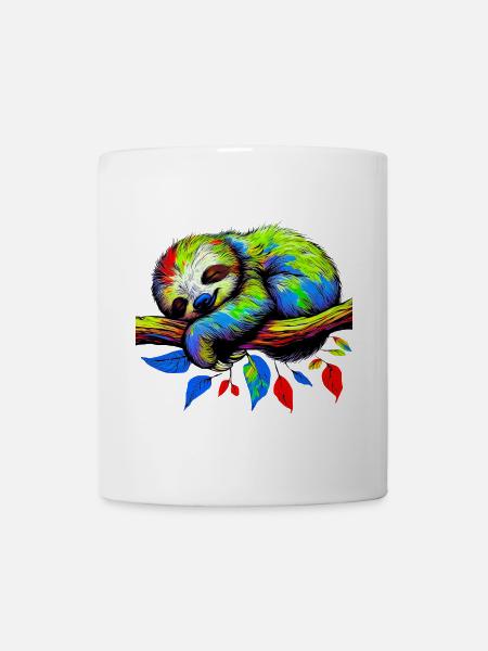 Faultier - Tasse - Weiß