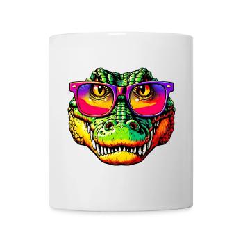 Crocodile avec lunettes de soleil - Mug blanc - blanc - Devant
