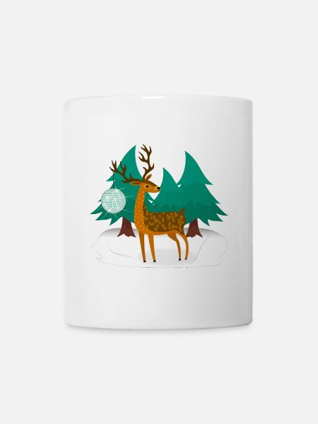 Disco Hirsch - Tasse - Weiß