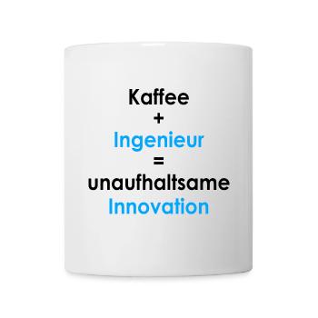 Kaffee gleich Innovation - Tasse - Weiß - Vorne