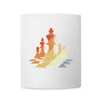 Schachfiguren Skizze Retro - Tasse - Weiß - Vorne