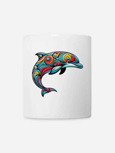 Delfin - Tasse - Weiß
