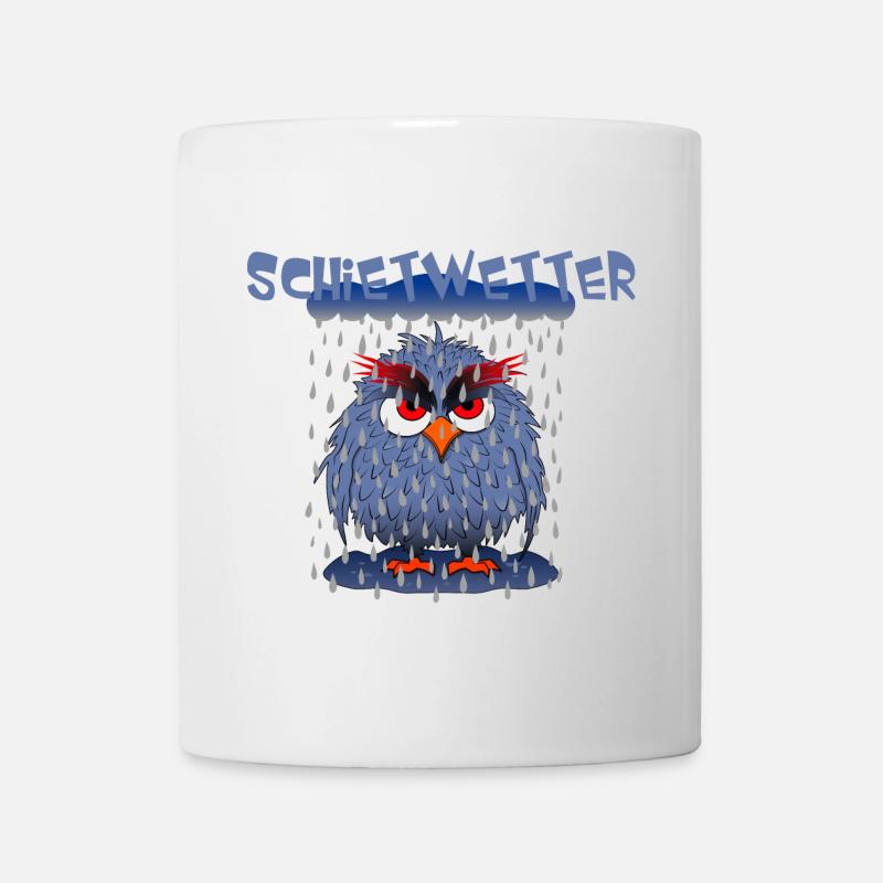 Hibou Mauvais temps - Mug blanc - blanc