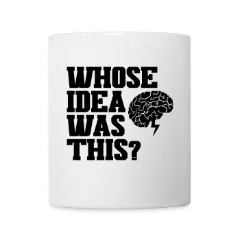 Qui a eu l’idée de ce 3 - Mug blanc - blanc - Devant