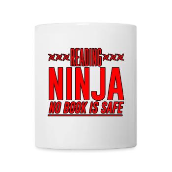 Reading Ninja, No Book Is Safe 2 - Tasse - Weiß - Vorne