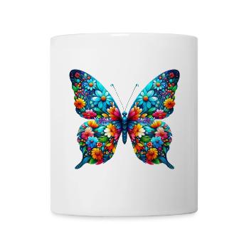 Butterfly Flowers Flower Daisies Daisies - Mug - white - Front