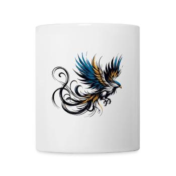 Bunter fliegender phantastischer Vogel - Tasse - Weiß - Vorne